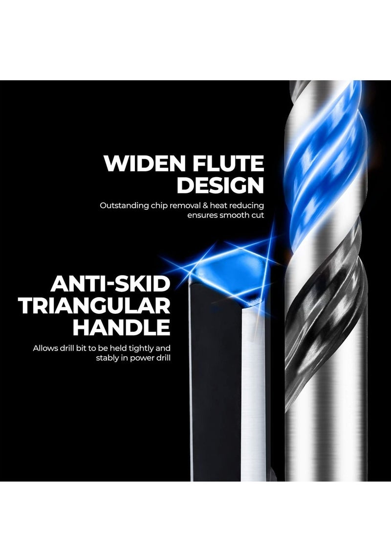 5-Piece Multi-Material Tungsten Carbide Drill Bit Set – 6/6/8/10/12mm for Tile, Concrete, Brick, Glass, Plastic & Wood – Fast Dust Removal & Durable Power Drill Accessory - Image 4